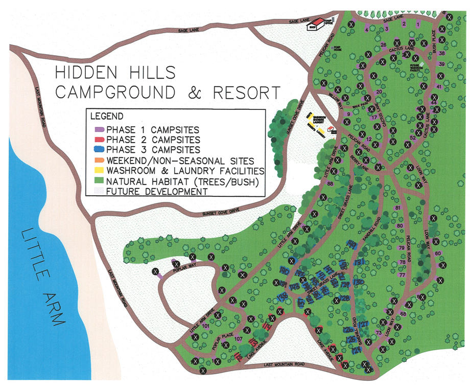 Hidden Hills Resort Map